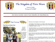 Tablet Screenshot of kingdomofterreneuve.org